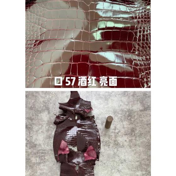 Hermès makes exclusive leather glossy American alligator: blue line